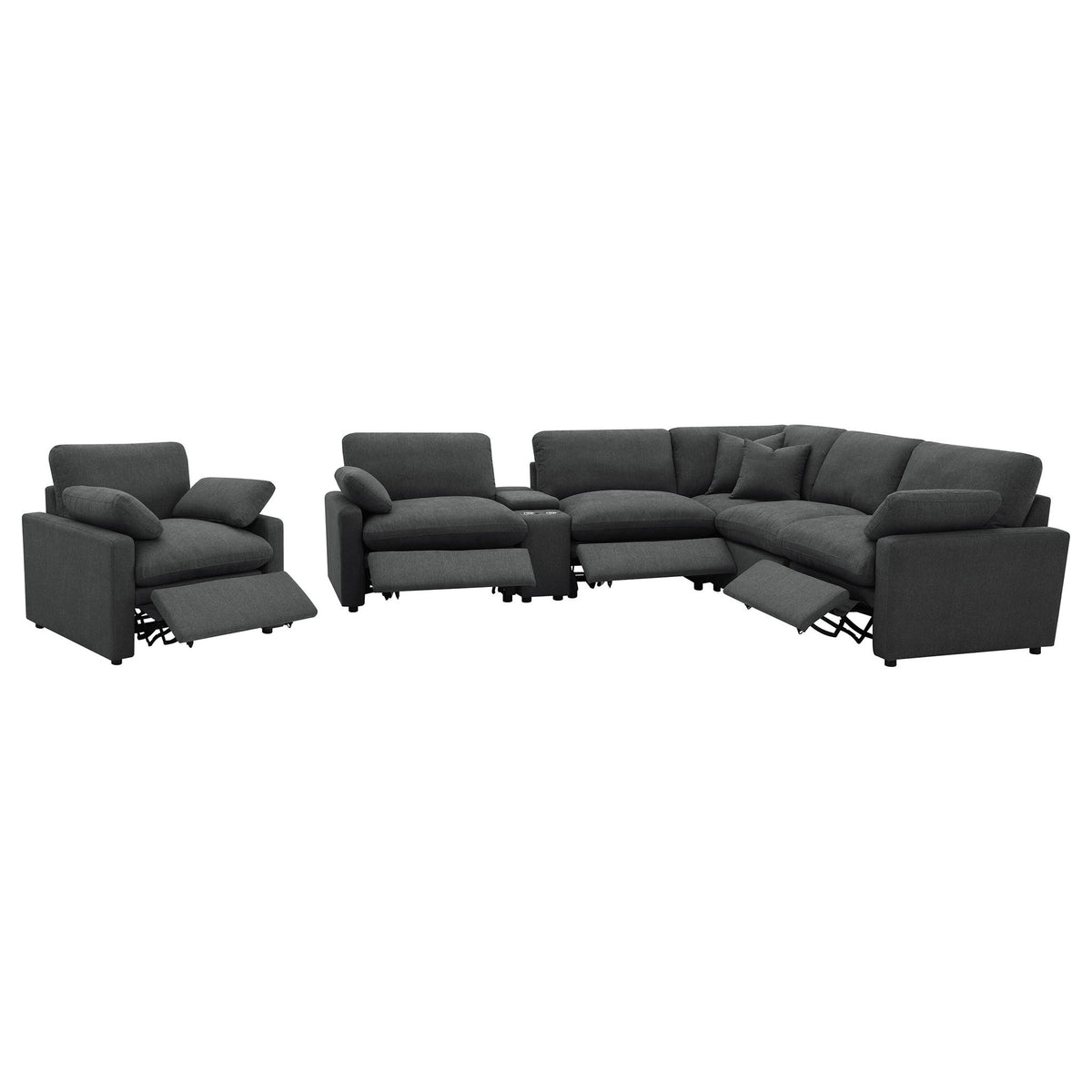 Hollander - 6 Piece Modular Power Reclining Sectional Sofa